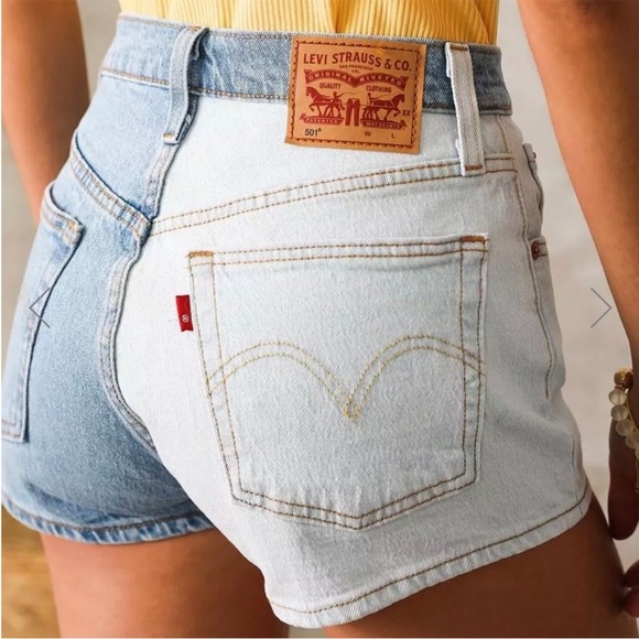 Two-Tone Denim Women's Shorts - Picture 6 of 6